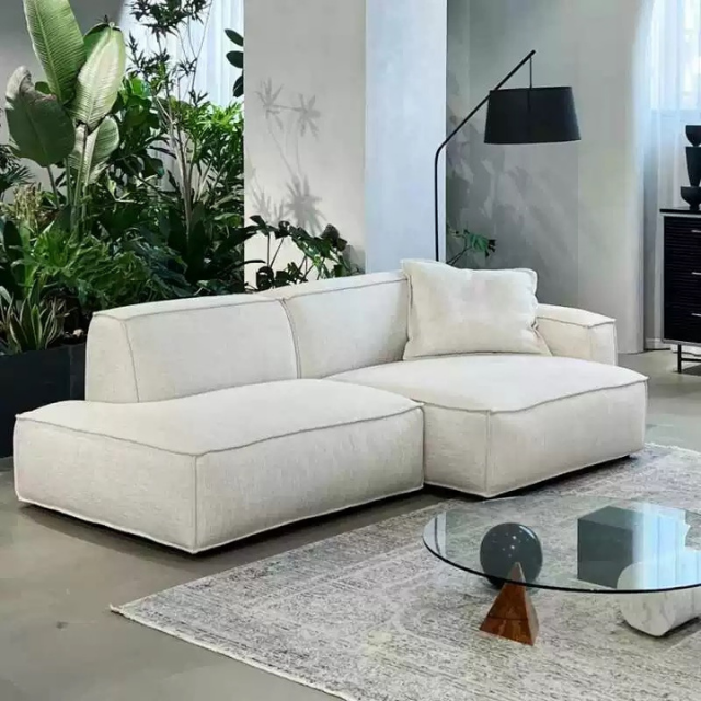 Akie Fabric L Shape Sofa2